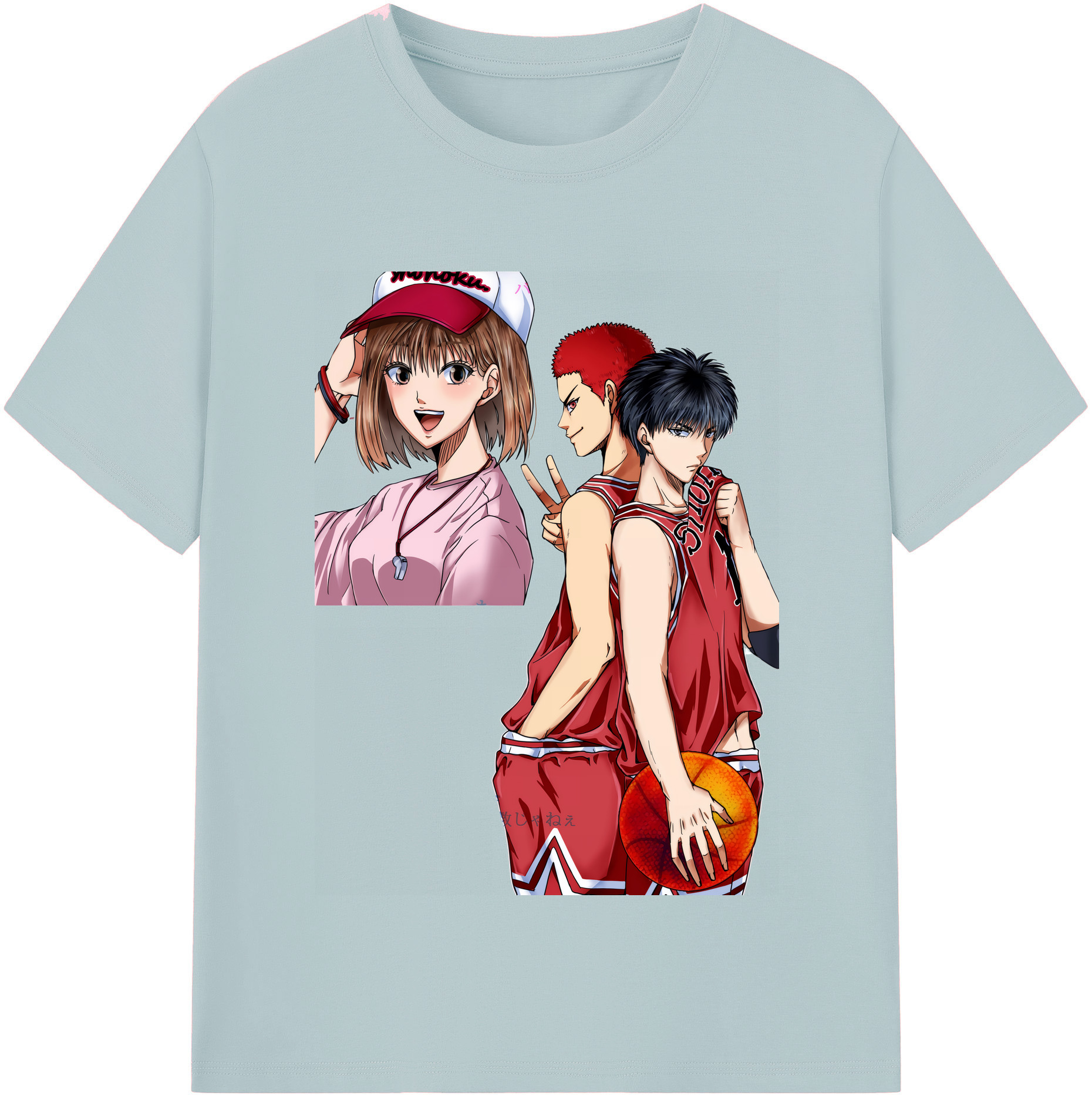 SLAM DUNK／スラムダンク 綿100％半袖Tシャツ（フロントプリント）